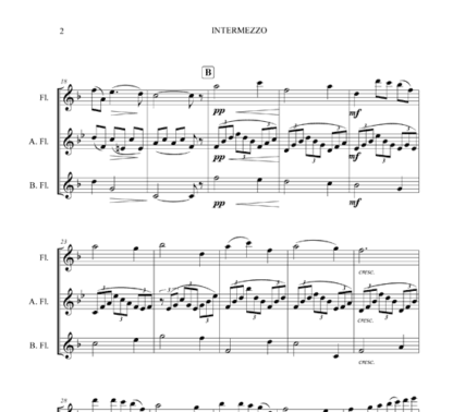 Intermezzo from Cavalleria Rusticana for flute trio | ScoreVivo
