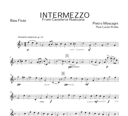 Intermezzo from Cavalleria Rusticana for flute trio | ScoreVivo