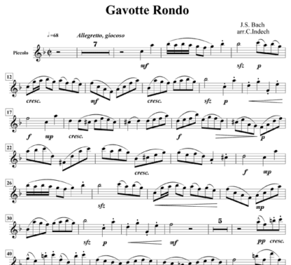 Gavotte Rondo for flute sextet | ScoreVivo