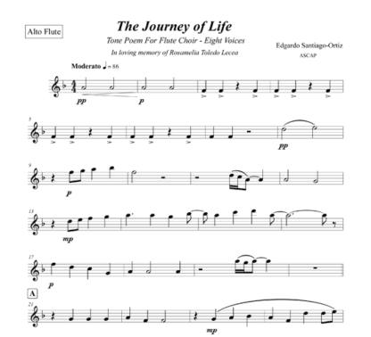 The Journey of Life for flute and string octet | ScoreVivo