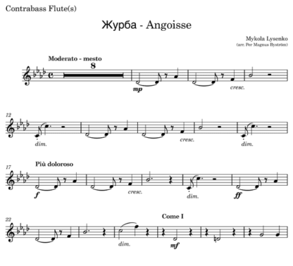 Angoisse (Anguish) for flute septet | ScoreVivo