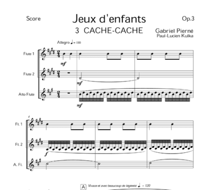 Jeux d'enfants Op 3 for flute trio | ScoreVivo