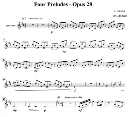 Four Preludes, Op 28 for flute quintet | ScoreVivo