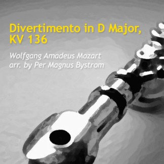 Divertimento in D Major KV 136 for flute by Bystrom and Mozart
