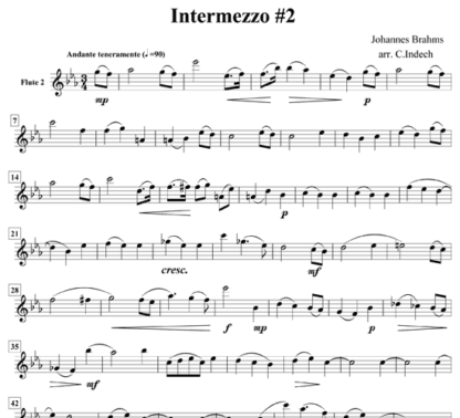 Intermezzo No 2 for flute sextet | ScoreVivo