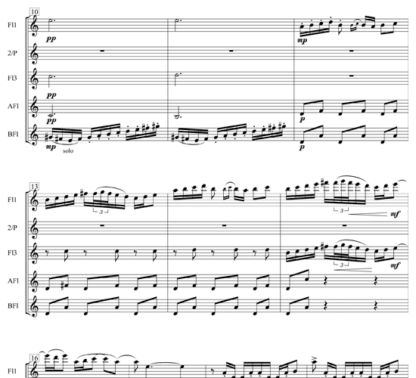 Menuet from Suite Bergamasque for flute quintet | ScoreVivo