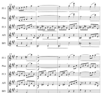 Passepied from Suite Bergamasque for flute quintet | ScoreVivo