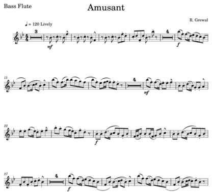 Amusant for flute septet | ScoreVivo