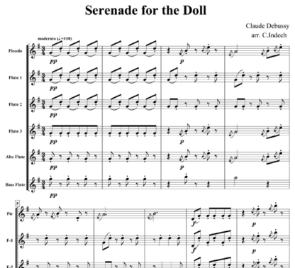 Serenade for the Doll for flute sextet | ScoreVivo