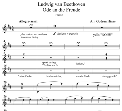 Ode to Joy for flute quartet | ScoreVivo