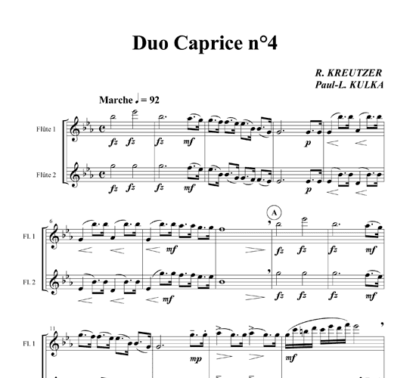 8 Duo Caprices for flute duet | ScoreVivo