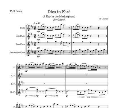 Dies in Foro for flute quartet | ScoreVivo