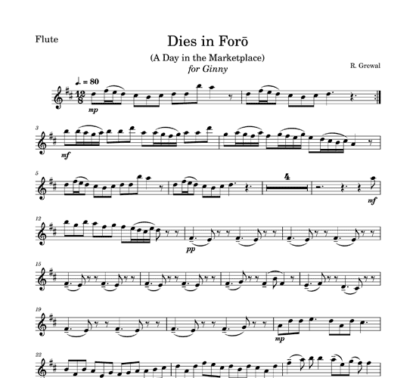 Dies in Foro for flute quartet | ScoreVivo