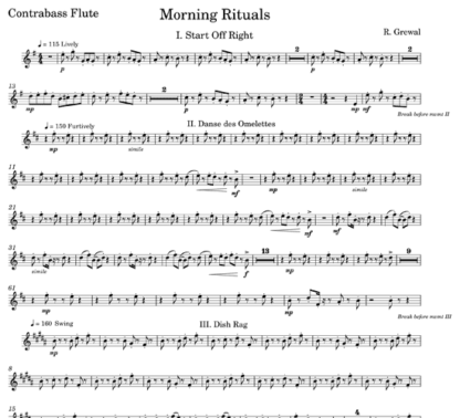 Morning Rituals for flute sextet | ScoreVivo