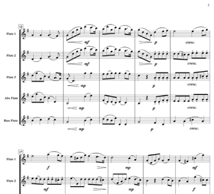 Tre Canzoni d'Amore for flute quintet | ScoreVivo