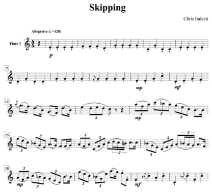 Skipping for flute sextet | ScoreVivo