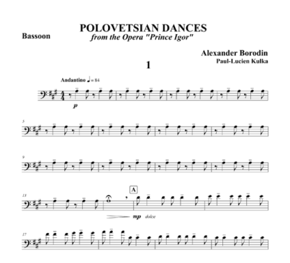Polovetsian Dances for flute, oboe, clarinet, horn, and bassoon | ScoreVivo