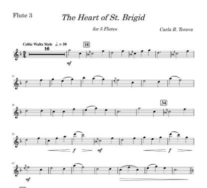 The Heart of St. Brigid for flute quintet | ScoreVivo