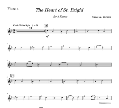 The Heart of St. Brigid for flute quintet | ScoreVivo