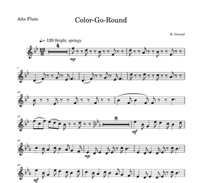 Color-Go-Round for flute sextet | ScoreVivo