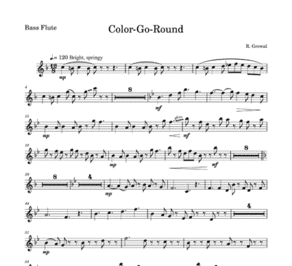 Color-Go-Round for flute sextet | ScoreVivo