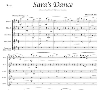 Sara's Dance for flute quartet | ScoreVivo