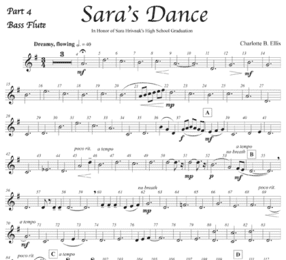 Sara's Dance for flute quartet | ScoreVivo