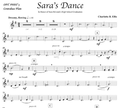 Sara's Dance for flute quartet | ScoreVivo