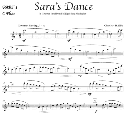 Sara's Dance for flute quartet | ScoreVivo