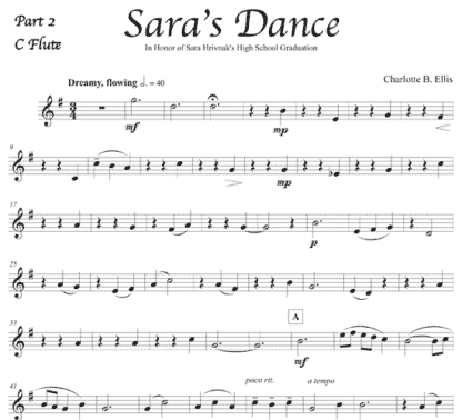 Sara's Dance for flute quartet | ScoreVivo