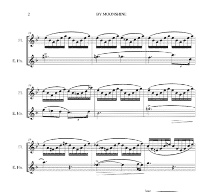 By Moonshine for flute and English horn duet | ScoreVivo