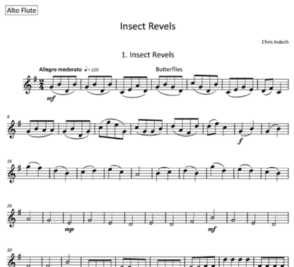 Insect Revels for flute sextet | ScoreVivo