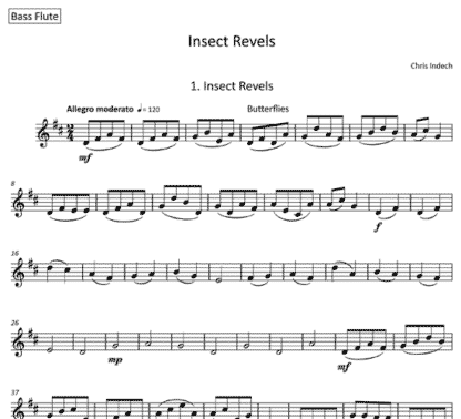 Insect Revels for flute sextet | ScoreVivo