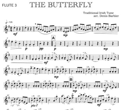 The Butterfly for flute quintet | ScoreVivo