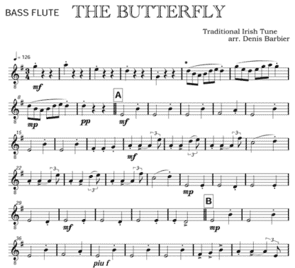 The Butterfly for flute quintet | ScoreVivo