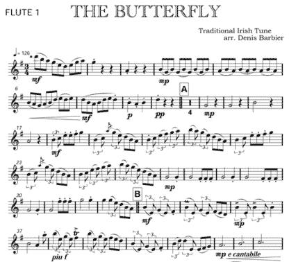 The Butterfly for flute quintet | ScoreVivo