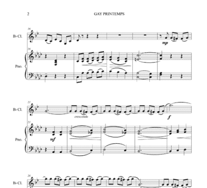 Gay Printemps, Op 11, Impromptu for clarinet and piano | ScoreVivo