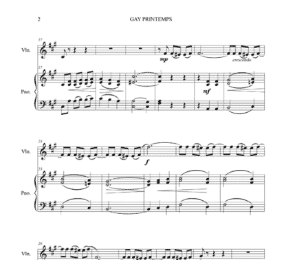 Gay Printemps, Op 11, Impromptu for violin and piano | ScoreVivo