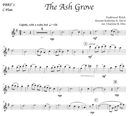 The Ash Grove for flute trio | ScoreVivo