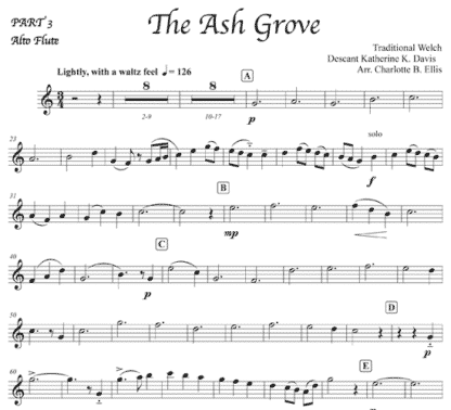 The Ash Grove for flute trio | ScoreVivo