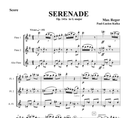 Serenade, Op 141a in G major for flute trio - Image 2