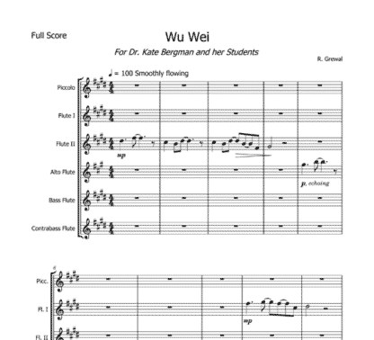 Wu Wei for flute sextet - Image 2