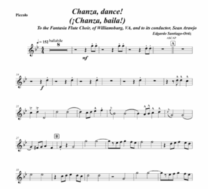 Chanza, dance! for flute, claves, bongs, and string bass - Image 4