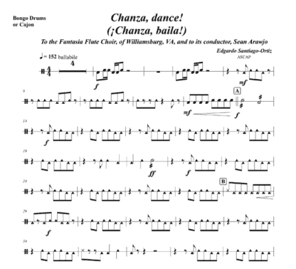 Chanza, dance! for flute, claves, bongs, and string bass - Image 11