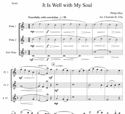 It Is Well With My Soul for flute trio - Image 2