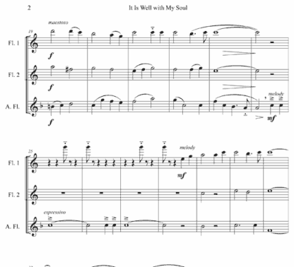 It Is Well With My Soul for flute trio - Image 3