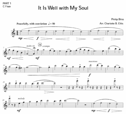 It Is Well With My Soul for flute trio - Image 4