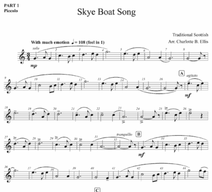 Skye Boat Song for flute trio - Image 4