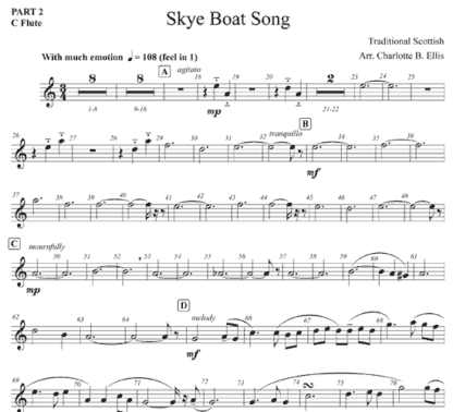 Skye Boat Song for flute trio - Image 5