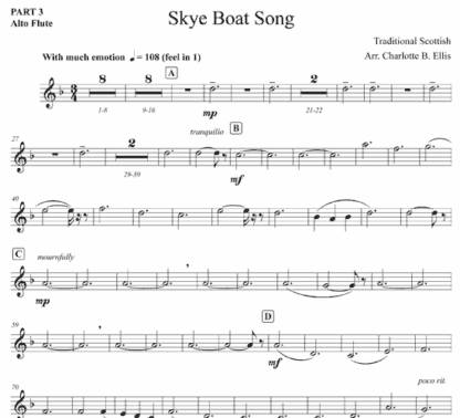 Skye Boat Song for flute trio - Image 6